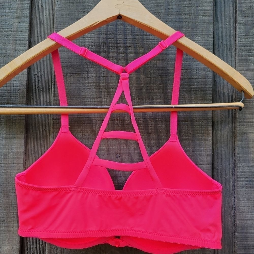 NWOT VS Hot Pink Push Up 32D - Picture 5 of 10
